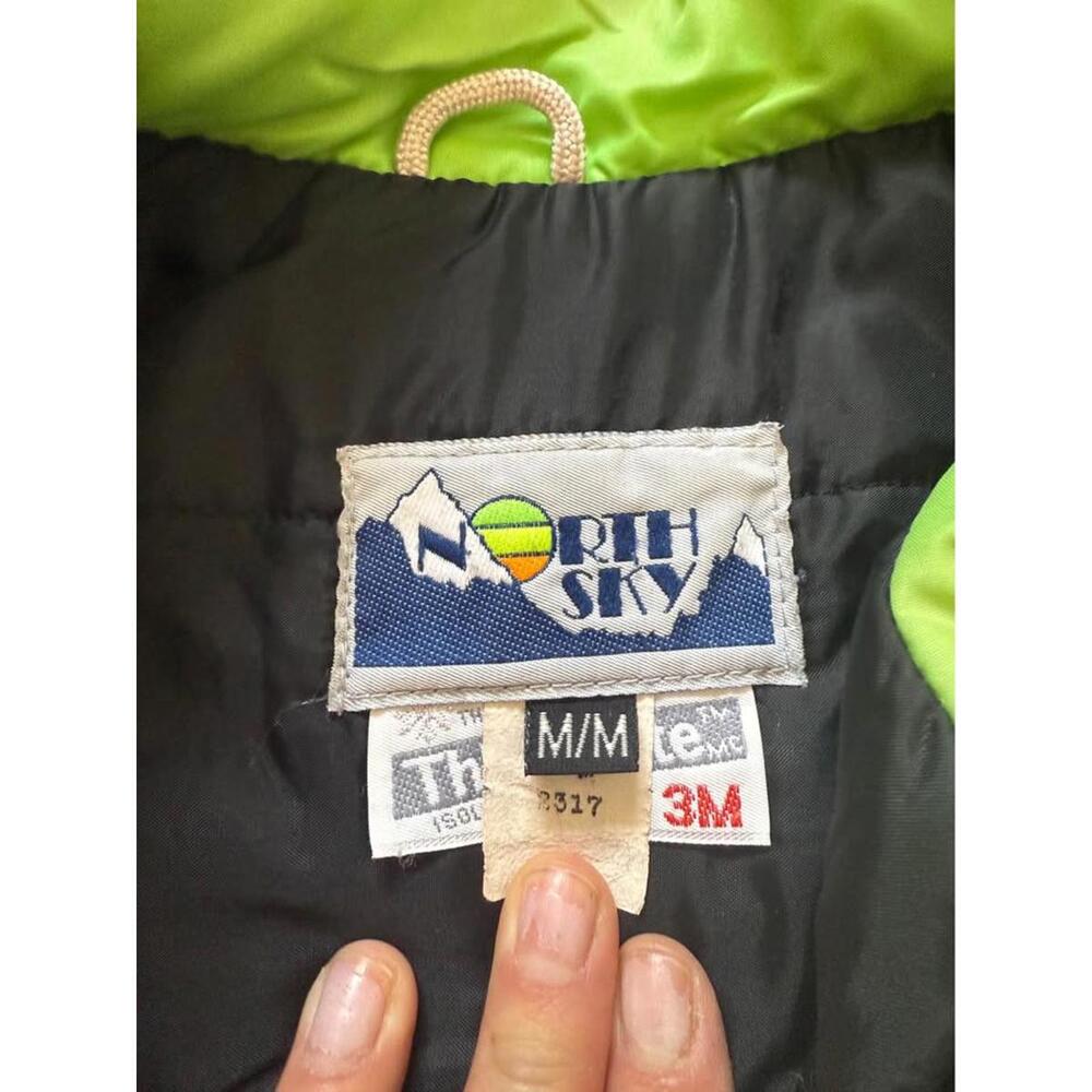 North Sky Vintage Ski Jacket Thinsulate‎ Neon 3M Women's Size M - Picture 4 of 9
